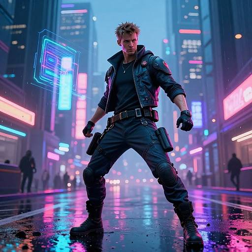 Cyberpunk Rebel Leader Janouk