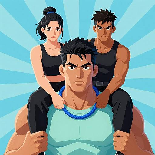 Dynamic Trio with Intense Expressions