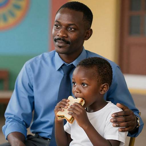 Heartwarming Moment Between Father and Son