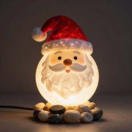 Whimsical Glowing Santa Claus Lamp