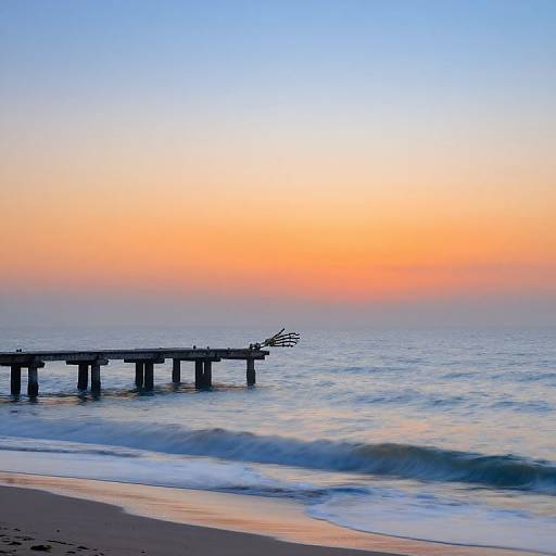Surreal Tranquil Seascape at Sunset