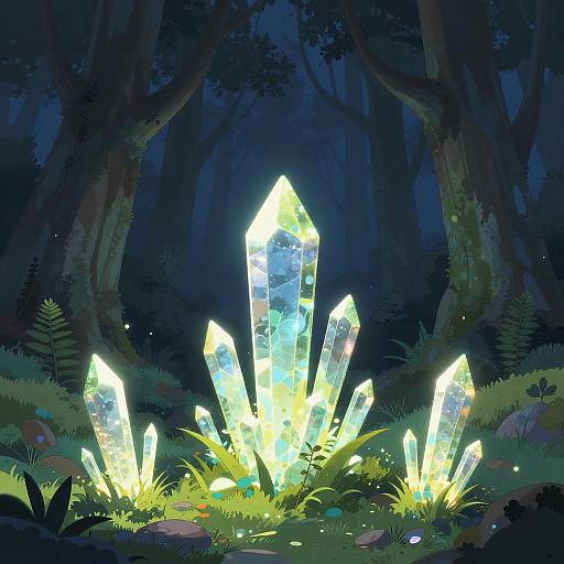 Maximalist Otherworldly Glowing Forest