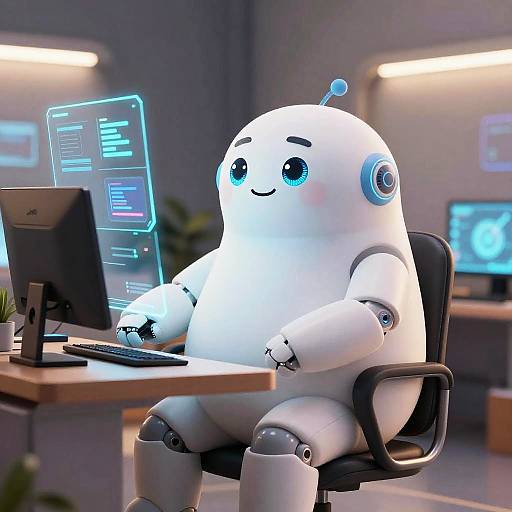 Kindly AI Robot at Digital Workspace