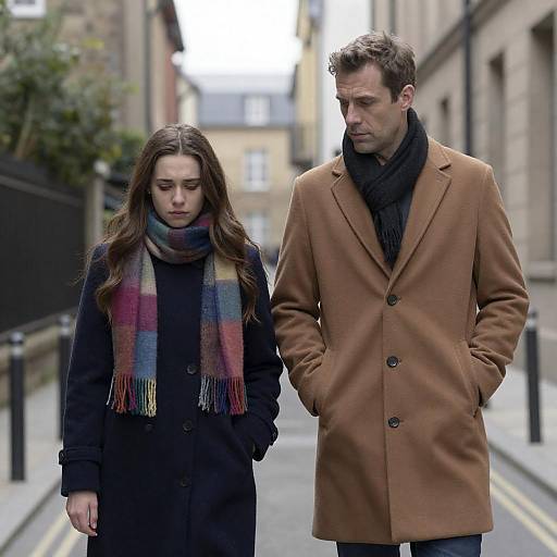 Somber Encounter on City Streets