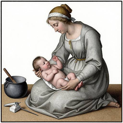 16th-Century Midwifery Illustration