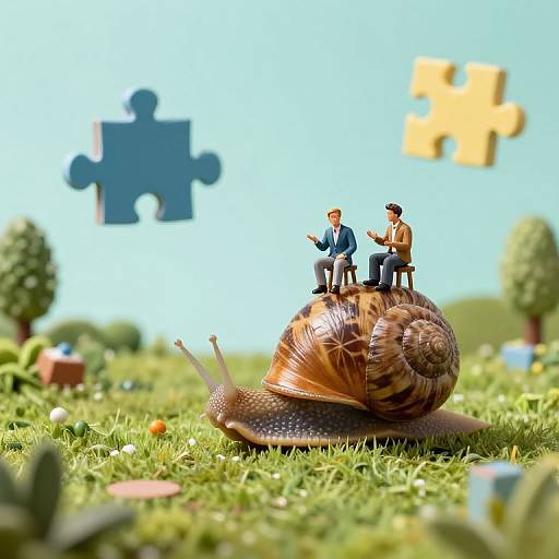 Miniature Minds on Snail Shell