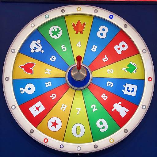 Colorful Interactive Prize Game Wheel