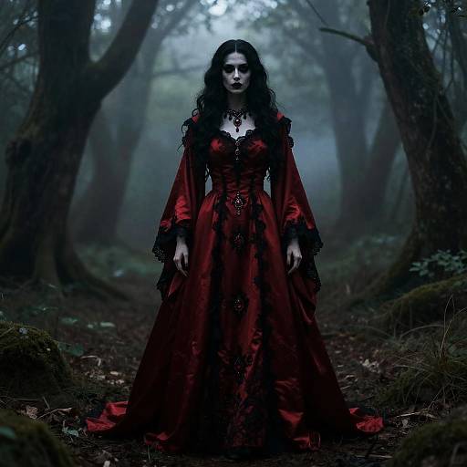 Crimson Guardian of the Foggy Wood