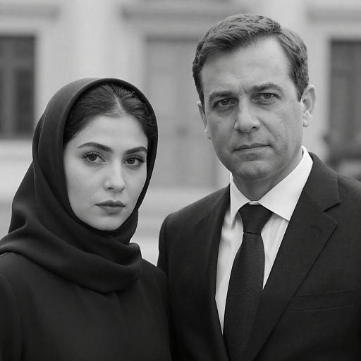 Elegant Black-and-White Formal Portrait