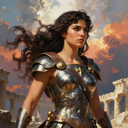 Realistic Meg in Classical Greek Armor