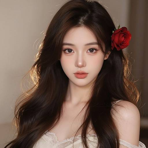 Realistic Digital Portrait of Woman