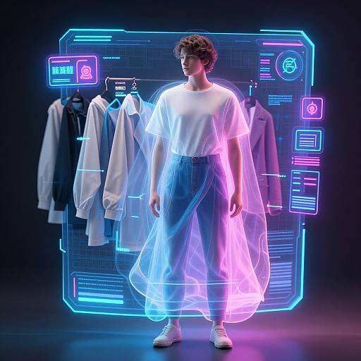 Futuristic AI Clothes Eraser Concept Art