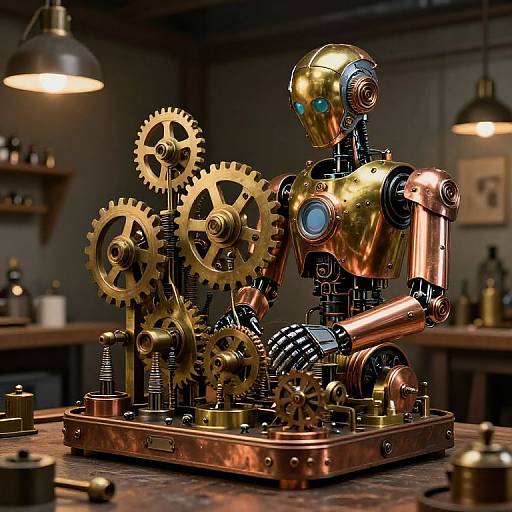Steampunk Mechanical Art Installation