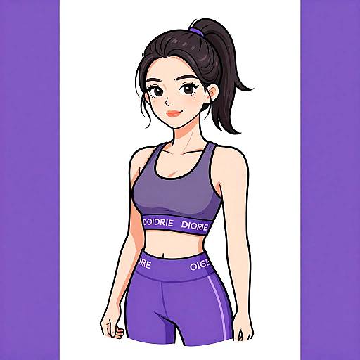 Athletic Woman in Stylish Sportswear