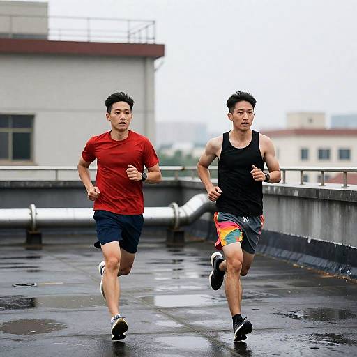 Dynamic Rooftop Run in Urban Setting