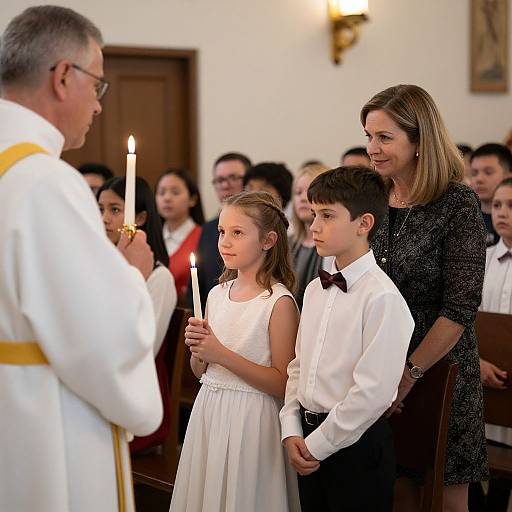 Children at First Communion Ceremony