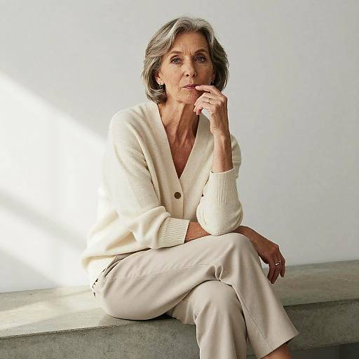 Elegant Elderly Woman Editorial Portrait