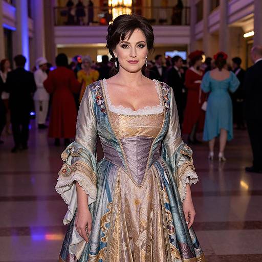 Elegant Vintage Costume at Neon Party