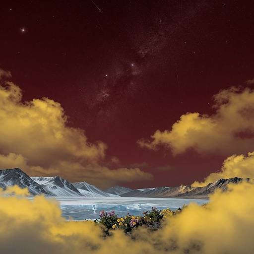 Mesmerizing Celestial Mountain Landscape