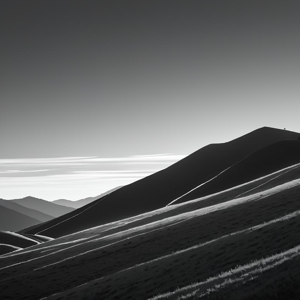 Dramatic Alpine Ridge at Dusk