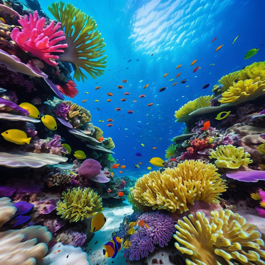 Vibrant Tropical Fish in Coral Reef