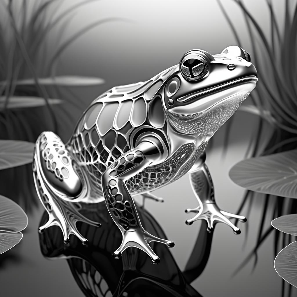 Surreal 3D Amphibian Anatomy Render