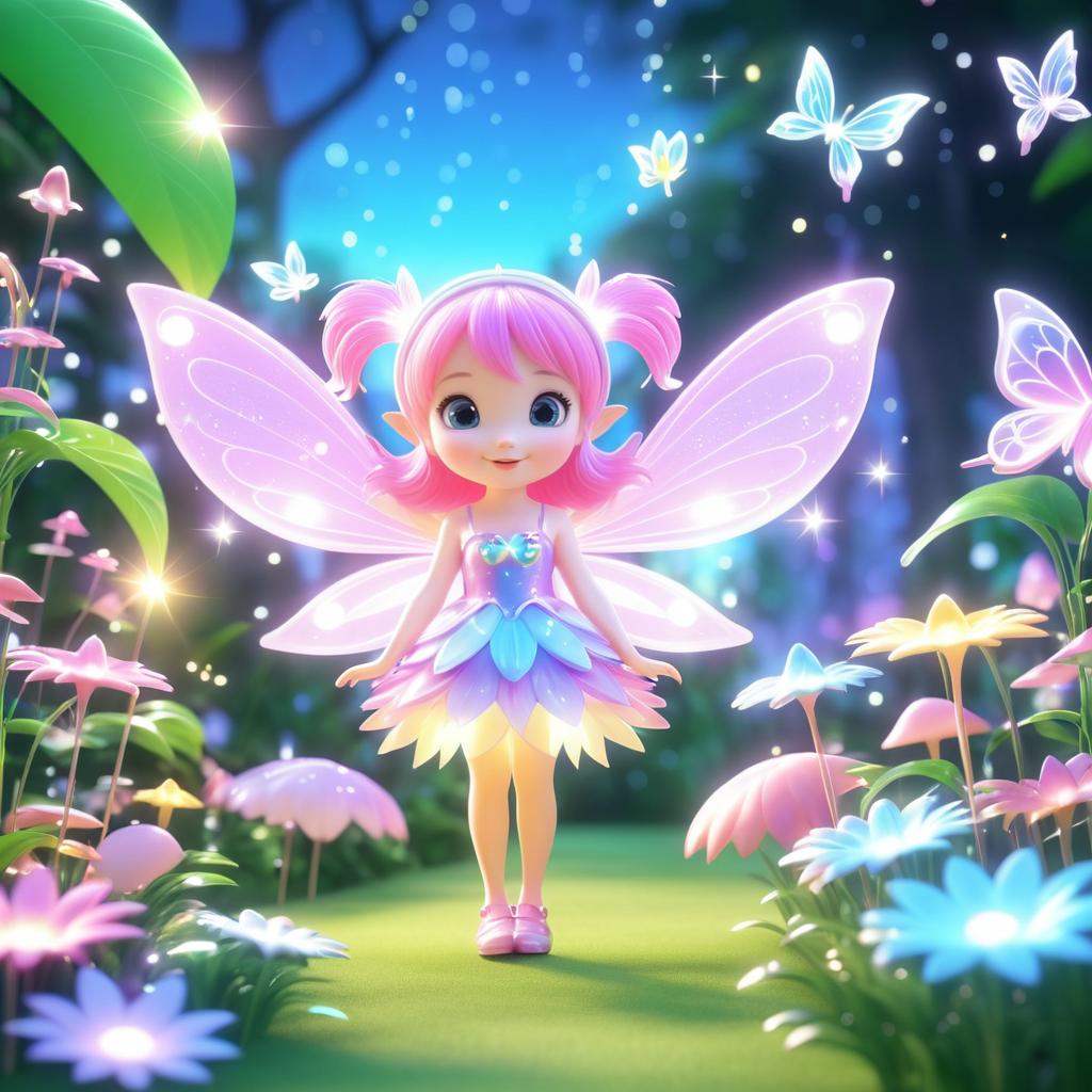 Kawaii Fairy in Sparkling Garden Animation