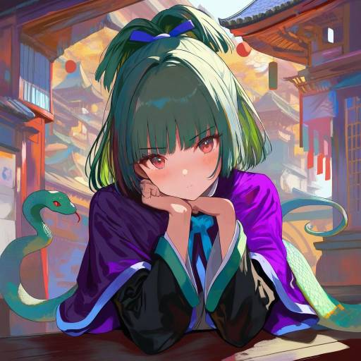 Illustration of Adagumo no saragimaru, len'en in the style of Loooyd