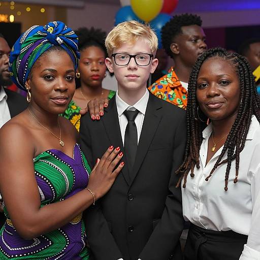 Vibrant Diverse Group Party Photo