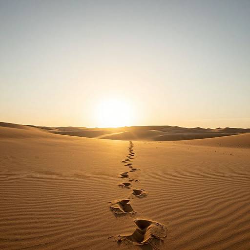 Solitary Path at Sunset in Sands