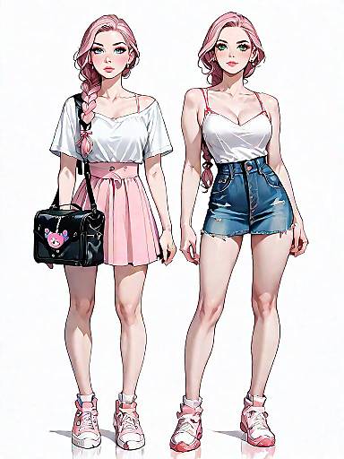 Chic Casual Woman in Bright Outfit