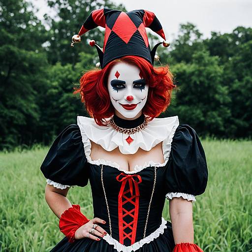 Enchanting Evil Jester Costume for Girls