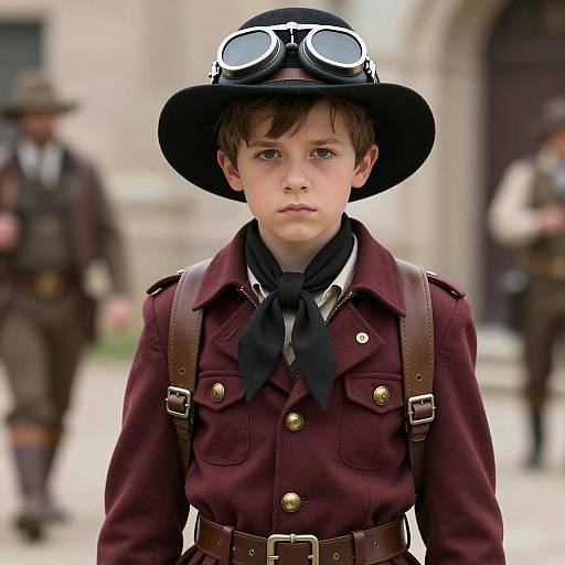 Boy in Steampunk Fancy Dress Costume