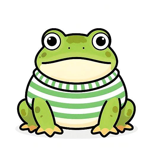 Chubby Cartoon Toad in Sweater