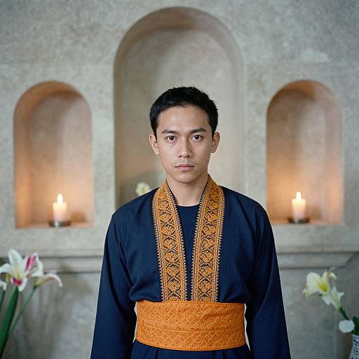Man in Traditional Embroidered Waistcoat