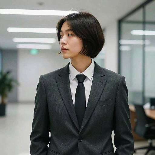 Sleek Bob Hairstyle on Businessman