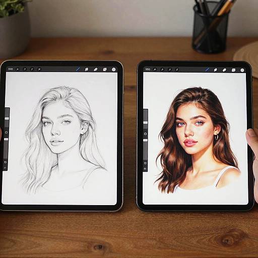 Inpaint vs Sketch Digital Art Evolution