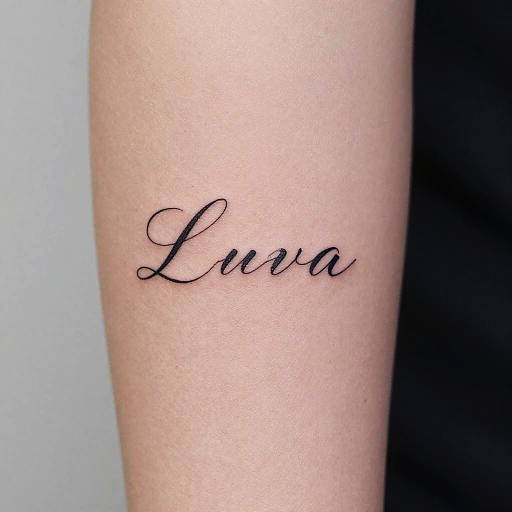 Elegant Minimalist Acronym Tattoo