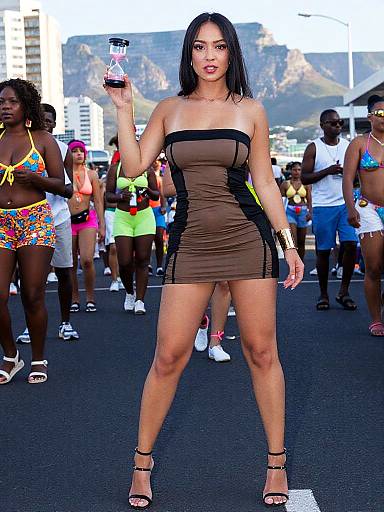 Hourglass Woman at Cape Town Parade