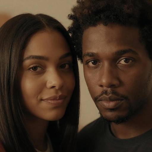 Close-Up Portrait of Diverse Black Couple