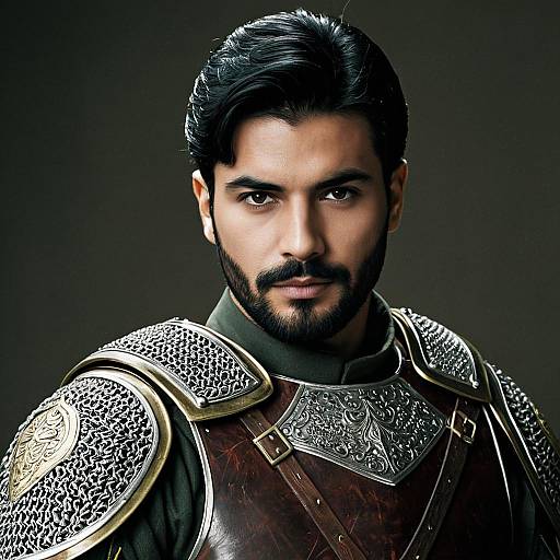 Portrait of Persian Soldier in Armor