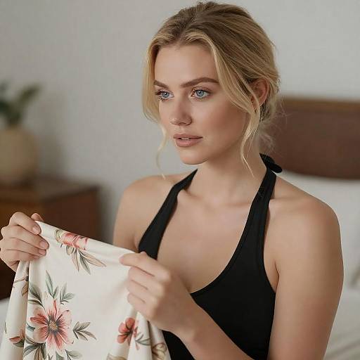 Elegant Portrait of a Blonde Woman