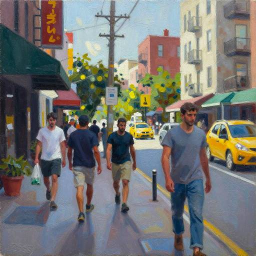 Vibrant Urban Street Scenes Painting