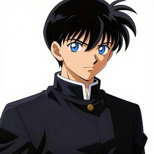 Blue-Eyed Black-Haired Gundam Character