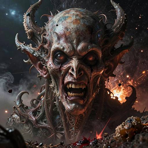 Cosmic Terror: A Hyperrealistic Journey