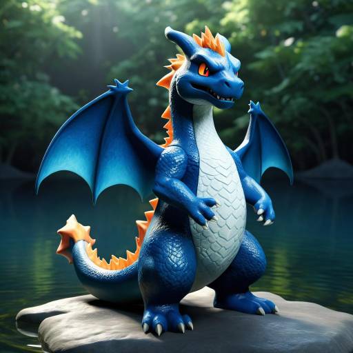 Cinematic 3D Charizard in Serene Lake Cinematic 3D Charizard in Serene Lake