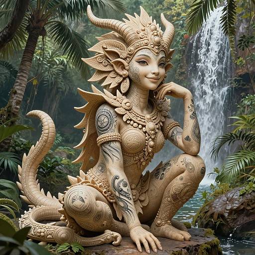 Mythical Quetzalcoatl Digital Masterpiece