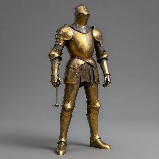 Hyper-Realistic Knight's Bronze Armor