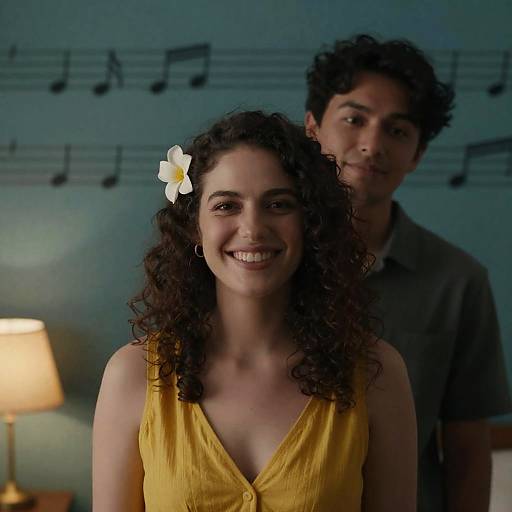 Smiling Woman in Yellow Dress Portrait