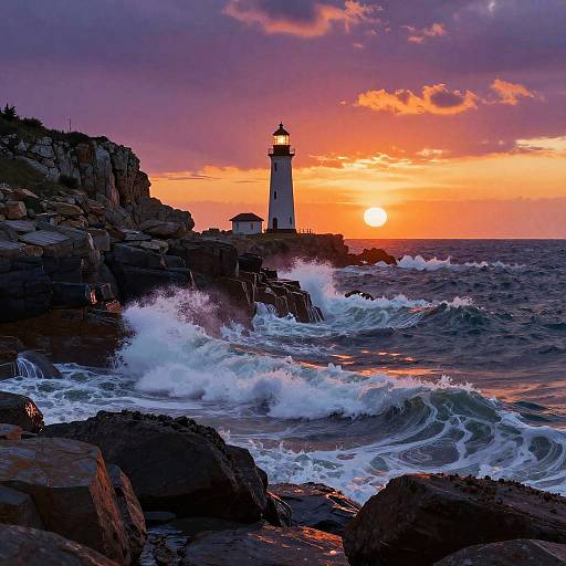 Sutherland Coastal Cliffs at Sunset